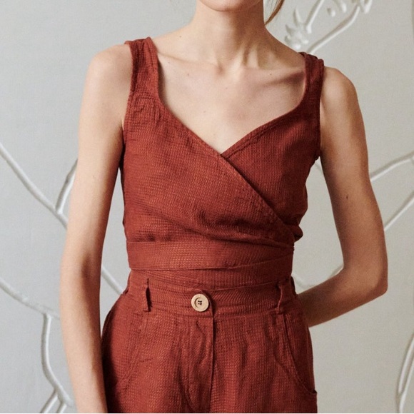 Soja terracotta, linen, wrap waffle top - Picture 1 of 6